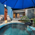 【蘭】露天のお碗風呂と、ととのい椅子(昼景)